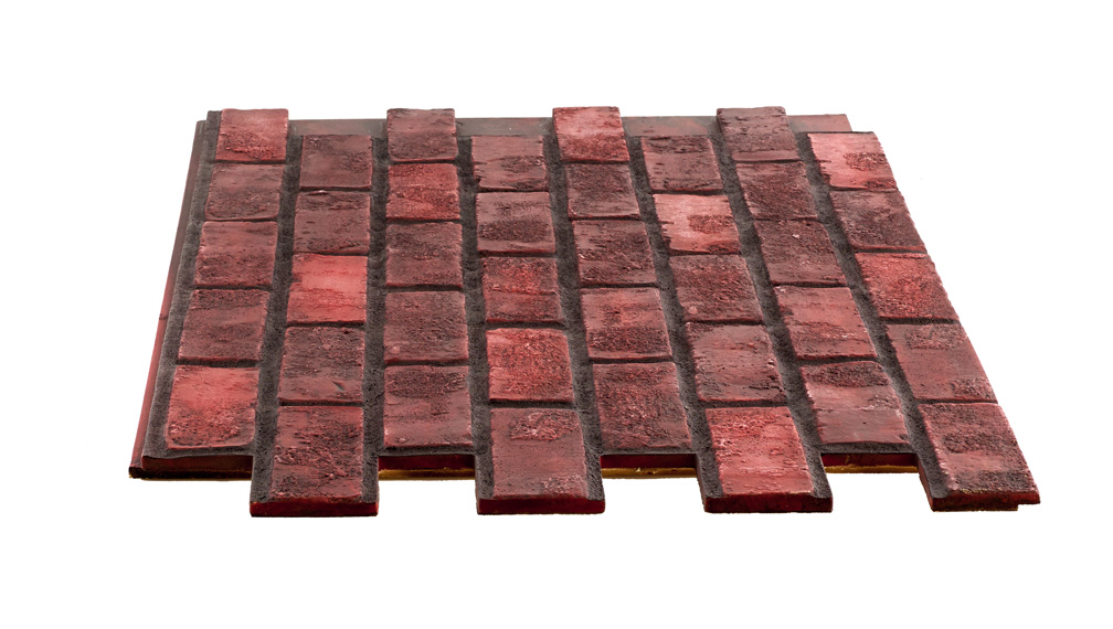 Rustic Brick Interlock - Dark Red Dark Grout